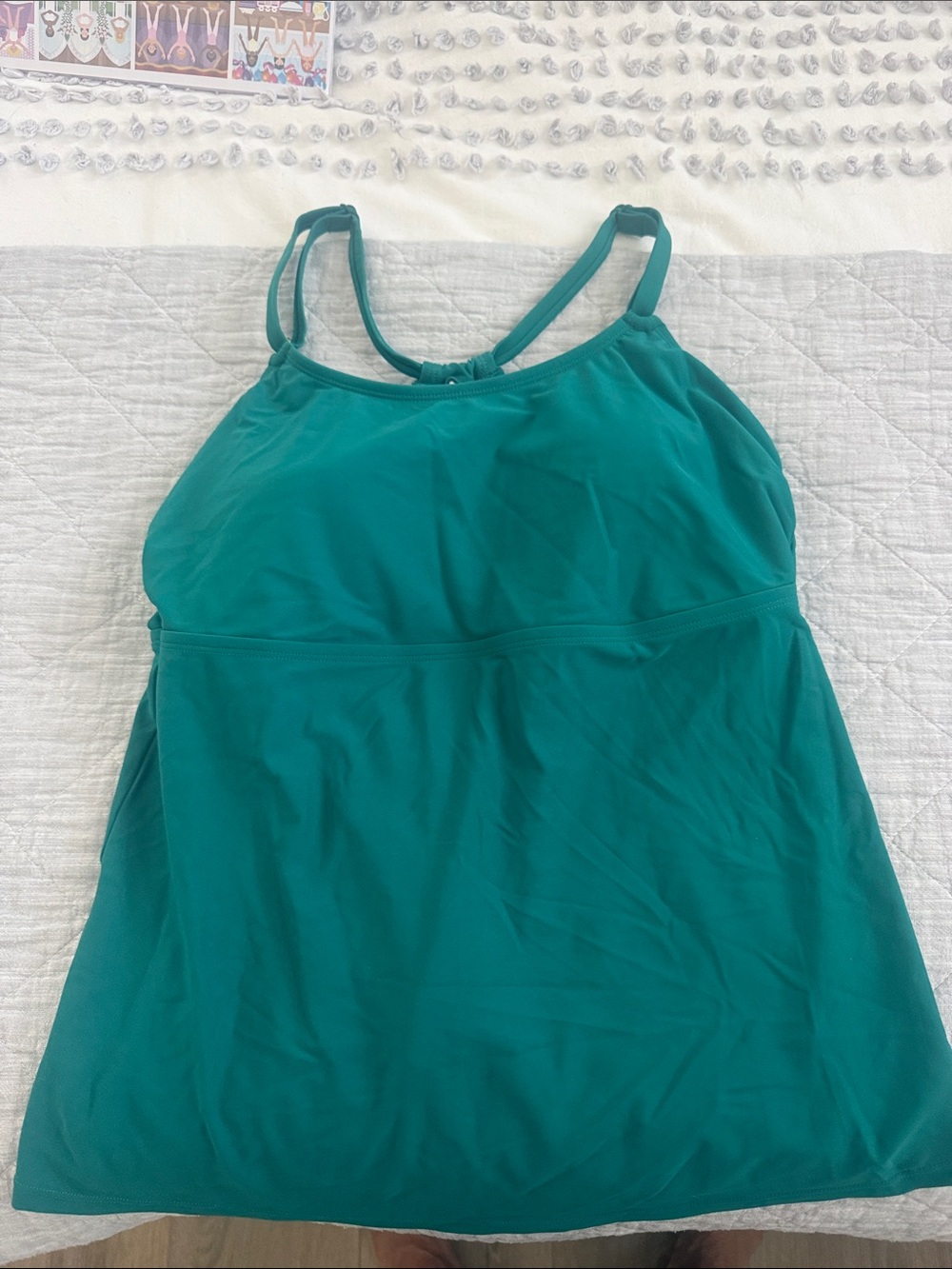 Kona Sol Teal Green Tankini Top